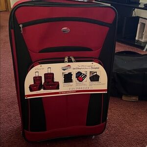 American Tourister Bold Red and Black Travel Bag